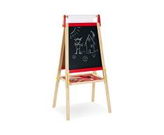 Pinolino Tafel Pablo, aus massivem Holz, werkzeugfrei höhenverstellbar, mit Tafel- und Whiteboard-Seite, inkl. Malpapierrolle, für Kinder ab 3 J.