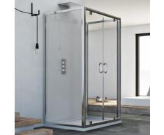 Sintesi Trio 2 Türen 3-seitige Duschkabine 70x100x70 CM H185 Klarglas - IDRALITE