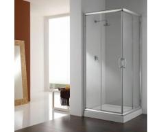 Eckeinstieg Duschkabine 80x80 CM H185 Transparent 6mm Glas Mod. Alabama - IDRALITE