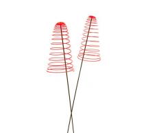 Garten Bronder e.K. 10138.22 SunSpiro - Sonnenspirale, 2-er Set Durchmesser 20 cm, Länge circa 50 cm inklusive Schwingstab 1,25 m und Stecksystem Elvira, Made in Germany, rot