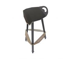 Funco Stehtisch Beschichtet und Edelstahl Hocker, Antrazit, 41x41x83 cm