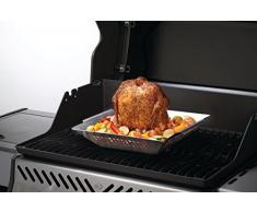 Napoleon Geflügelhalter und Wok Edelstahl, silber, 27.5 x 18.5 x 3 cm, 1 ml, 56024