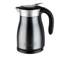 Vektra VEK-1501S Vakuumisolierter Wasserkocher 1,5 L Edelstahl Doppelwandig EU-Stecker, Thermoskanne 2in1 Warmhaltefunktion BPA-Frei Kabellos Sicherheitsverriegelung - Silber
