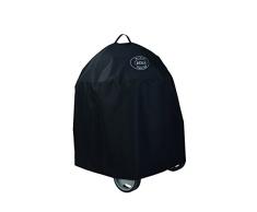 RÖSLE BBQ Abdeckhaube für Kugelgrill No.1 F60/F60 AIR/G60, PES Polyester, schwarz, wasserdicht, Klettverschluss