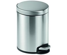 Durable 340023 Treteimer Edelstahl rund 5, mit herausnehmbaren Inneneimer 5 L, 1 StÃ¼ck