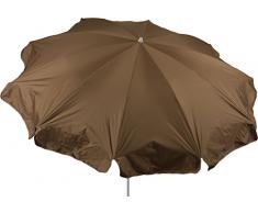 acamp Wasserabweisender Gartenschirm Sonnenschirm Marktschirm 240 cm in Sand Bespannung 100% Polyester wasserabweisend