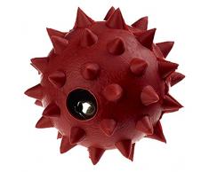 Classic Pet Products Gummi Spike Ball mit Glocke, klein, 50 mm, rot