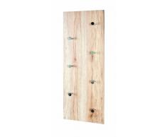 Haku-Möbel 42950 Wandgarderobe 80 x 5,5 x 30 cm, eiche San Remo/chrom/nickel