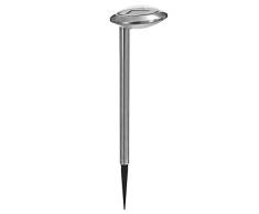 Dehner Solar Wegeleuchte Serra, Ø 15.5 cm, Höhe 65 cm, Edelstahl/Kunststoff, silber