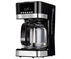 MPM MKW-05 Programmierbare elektrische Tropfkaffeemaschine, Kaffeefiltermaschine 15 Tassen Kapazität, 1,8 Liter, LCD-Display, Warmhaltefunktion, 950 W, schwarz, Edelstahl, 1.8 liters, Black