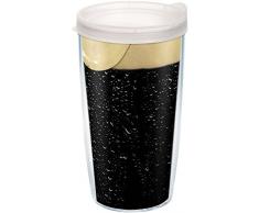 Tervis 1211953 Dark Brew Tumbler mit Wickel transparenter Deckel 16 oz - Tritan farblos