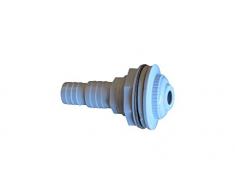 SPIRATO Einlaufdüse für Stahlwandbecken Einströmdüse, weiß mit Anschluss 32-38mm