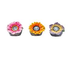 Heitronic 35348 Heitronic Solarleuchte Flora 3-er Set