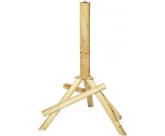 dobar 95000e Stabiler Vogelhausständer für Futterhäuser, Ständer dreibeinig für Vogelhäuser, braun