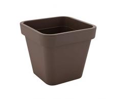 greemotion Blumentopf Bea, Kunststoff-Pflanzkübel in Taupe, ca. 45 x 45 cm