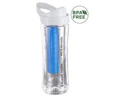 Russell Hobbs Trinkbehälter mit Kühlakku für Standmixer/Smoothie-Maker 21350-56/23470-56/22340-56, BPA-freie & spülmaschinengeeignete Tritan Trinkflasche passt auch für WMF, Krups, AEG Mixer, 21353-56