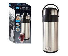 Quest 35740 heißem Wasser Spender mit Pumpe Action, 5 Liter, schwarz/silber