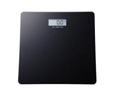 King Home B1407314/A Personenwaage mit LCD-Display max. 150 kg Basis aus Glas, Schwarz, 30 x 30 x 1,70H