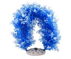 sourcingmap Wasserpflanze für Wasser Pflanze Aquarium Ornament, 25,4 cm, Blau/Weiß