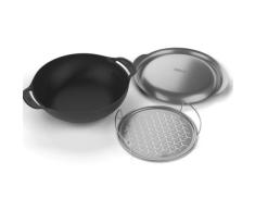Weber Gusseisen Wok gourmet BBQ System + Dampf, schwarz, 40.5 x 35.2 x 14 cm, 8856