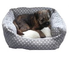 Rosewood 03070 40 Winks Bett für kleinen Hund oder Katze, grau/Creme gepunktet, Länge: 41 cm