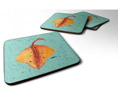 Caroline s Treasures 8532 FC Stachelrochen Schaumstoff Untersetzer (4 Stück), 8,9 cm H x 8,9 cm W, multicolor