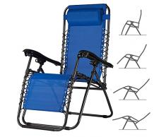 Bakaji 2832075 Gartenliege, Blau