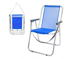 Aktive 62606 Strandkorb faltbar, blau