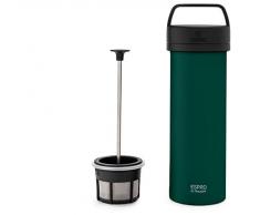 Espro Reise French Press Ultralight Mini Coffee Maker mit Thermo-Funktion, Edelstahl, Kaffee to go Becher und Zubereiter, 475ml, grün, 16 ounces