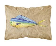 Carolines Treasures 8810PW1216 Dekokissen, Delfin-Mahi, Leinenstoff, groß, Mehrfarbig