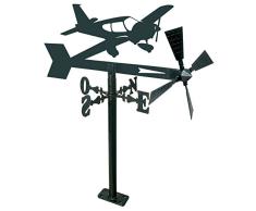 Arthifor Gartenlaterne mit Flugzeug-Silhouette, Schwarz matt
