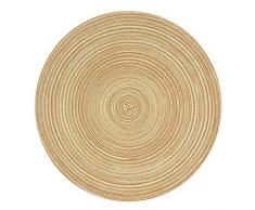 Wrapables A71244c 15 Woven Round Placemats (Set of 6), Brown Platzset plastik braun