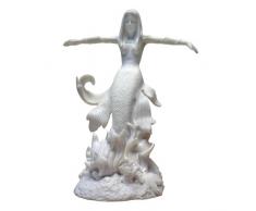 Design Toscano Königin des Ozeans, die Meerjungfrau: Marmor-Kunstharz Statue