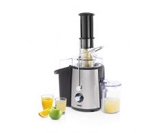Princess 01.203040.01.002 Entsafter, 700, Edelstahl, Schwarz/Silber