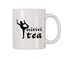 4 All Times Positivitea, Positivity Tee Kaffee Tasse 11 Oz weiß