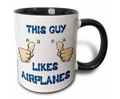 3dRose 150244_9 Mug Becher, keramik, schwarz/weiß