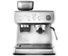 Breville VCF126X Barista Max Siebträger (2,8 L Wassertank, integriertes Mahlwerk und Milchschäumer, Edelstahl auch für Latte und Cappuccino)