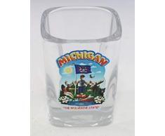 Michigan State Montage Quadratisch Schnapsglas