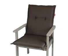 Herlag Florence Polsterauflage Niedriglehner für Gartenstuhl (Rückenhalteband, Farbe braun, 100% PU Schaumstoff) P204022-2189