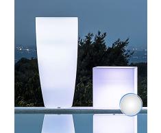 Stilo Vase, rund, mit Innenlicht, aus farbigem Polyethylen, Elegante, moderne Vase, Wohnaccessoire, das zu vielen Umgebungen passt