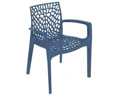 GRAND SOLEIL Gruvyer Stapelsessel Blu Petrolio