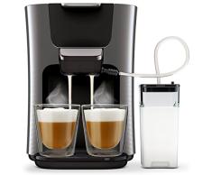 Philips Senseo HD6574/50 Latte Duo Kaffeepadmaschine (2 Kaffee, frische Milch) titanium