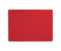Creative Converting 863548B Paper Placemat with Scalloped Edges Platzset, Papier, Klassisches Rot