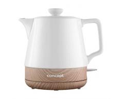 CONCEPT Hausgeräte Keramik Wasserkocher RK0060 1 L, weiß