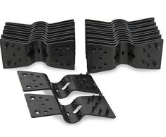 Windhager Universalclipse Universal-Clipse, Spezialclip für Sichtschutz, Befestigung für Zaunblende, 24 Stück, 06192, schwarz