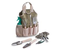 Zeller 16001 Garten-Set mit Tasche, Polyester/Metall/Holz, 9-teilig, ca. 28 x 18 x 41 cm