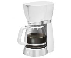Clatronic KA 3689 Filterkaffeemaschine für 15 Tassen, Glaskanne, Tropfstopp, Abschaltautomatik, 1000 W, Weiß