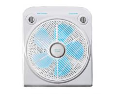 Cecotec Bodenventilator ForceSilence 6000 PowerBox Weiß. 5 Klingen 30 cm Durchmesser, 3 Geschwindigkeiten, Kupfermotor, rotierendes Gitter, 2-Stunden-Timer, 50 W.