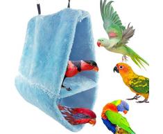 Warm Bird Hängematte Nest Schlafbett für Vogel Papagei Wellensittich Nymphensittich Conure Lovebird Finch Kanarischer Kakadu Afrikanische Graue Eclectus Amazonas Cage Stehen Spielzeug