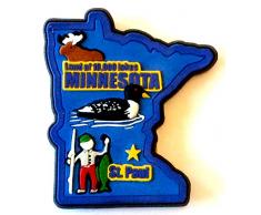 Minnesota State Multi Farbe PVC Kühlschrank Magnet